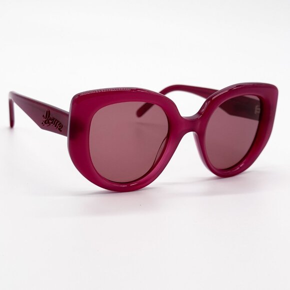 NEW LOEWE LW40100I 75Y SUNGLASSES WOMEN PINK ROUND - Picture 4 of 9